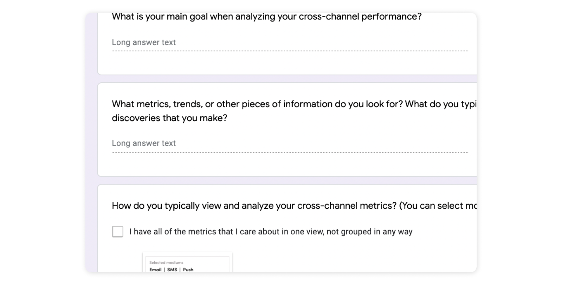 Our survey